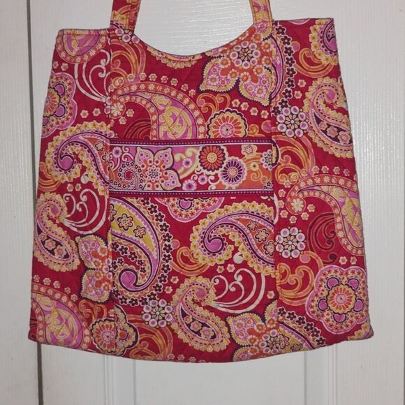 Vera Bradley Tote Bag Rasberry Fizz  Pattern Retired  NWOT - Picture 2 of 7